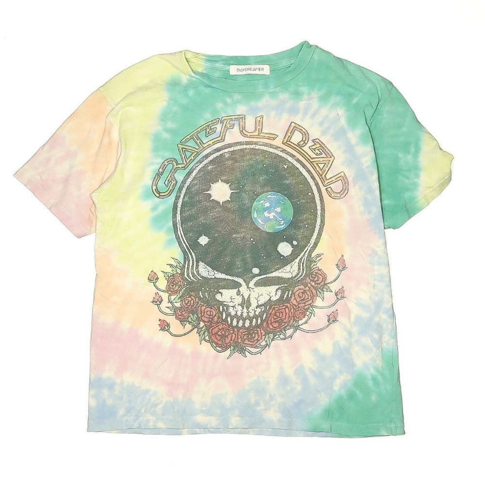 Daydreamer Rare Grateful Dead Tie Dye Cosmic Skull and Rose Tshirt XS